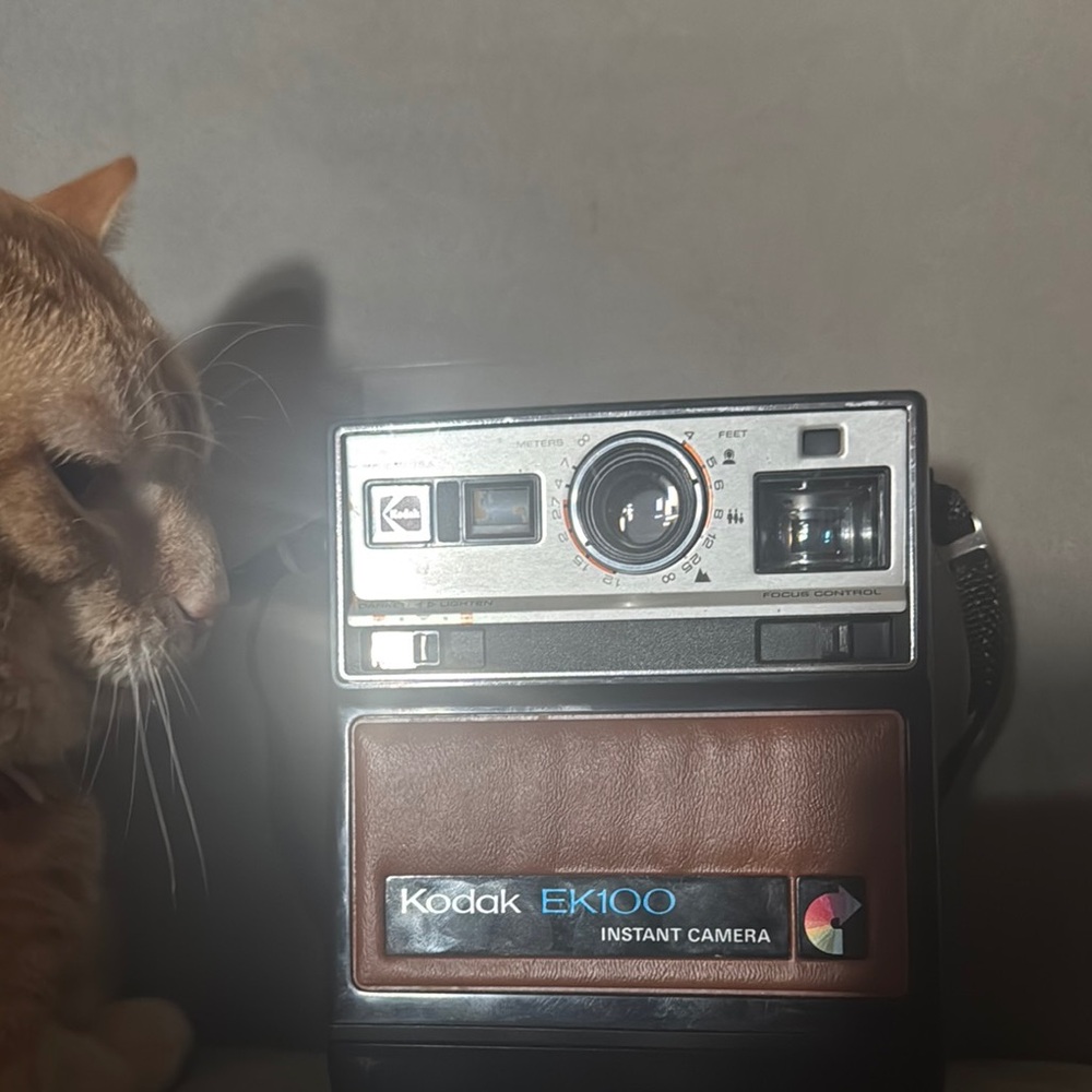 Kodak EK100 Instant Camera - Black and Brown